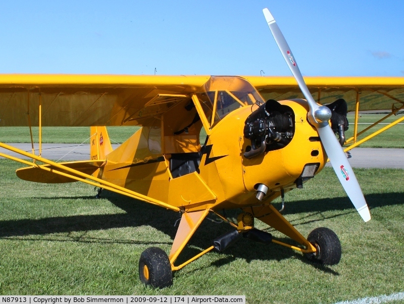 N87913, 1946 Piper J3C-65 Cub C/N 15531, MERFI fly-in, Urbana, Ohio
