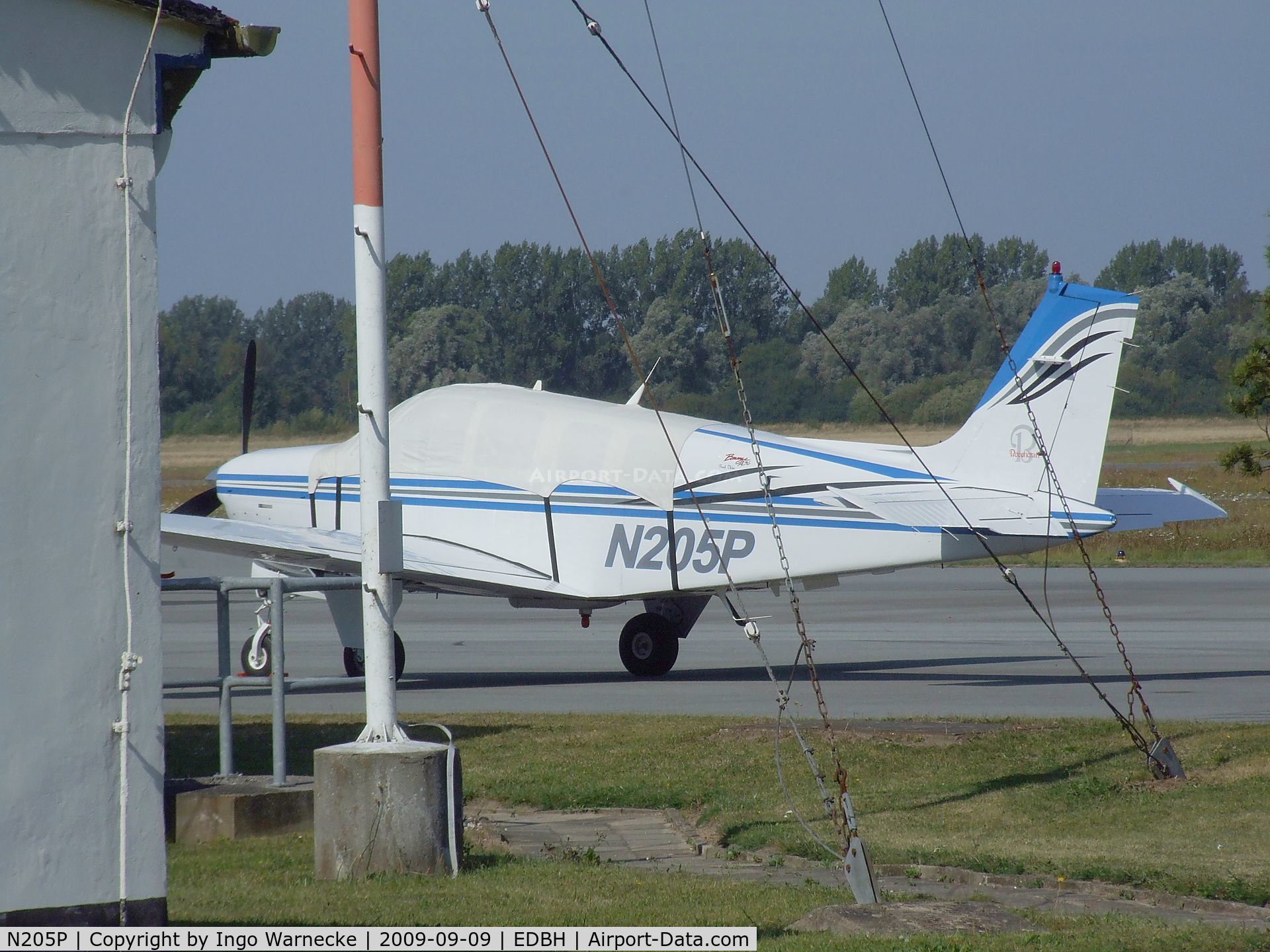 N205P, Raytheon Aircraft Company A36 Bonanza C/N E-3625, Beechcraft A36 Bonanza at Stralsund/Barth airport