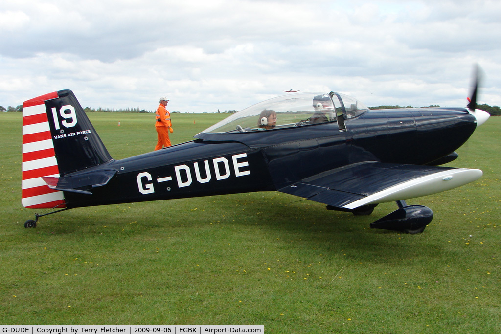 G-DUDE, 2004 Vans RV-8 C/N PFA 303-13246, Visitor to the 2009 Sywell Revival Rally