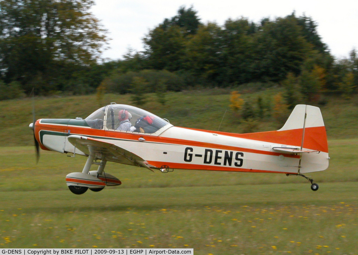 G-DENS, 1963 Binder CP-301S Smaragd C/N 121, CAP 301S ABOUT TO TOUCH DOWN ON 03. PREV. REG. D-ENSA. POPHAM RUSSIAN AIRCRAFT FLY-IN