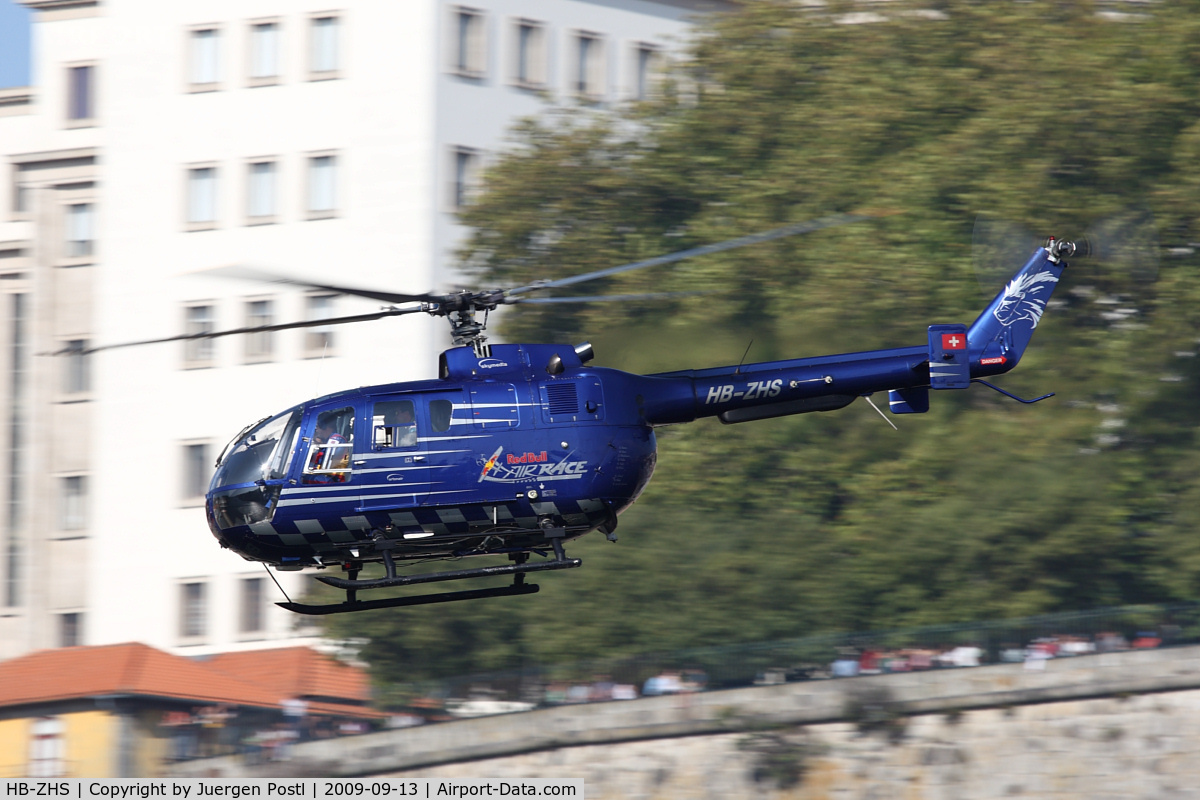 HB-ZHS, 1982 Eurocopter Bo-105CBS-4 C/N S-606, Red Bull Air Race Porto 2009 - Eurocopter BO105CBS-4