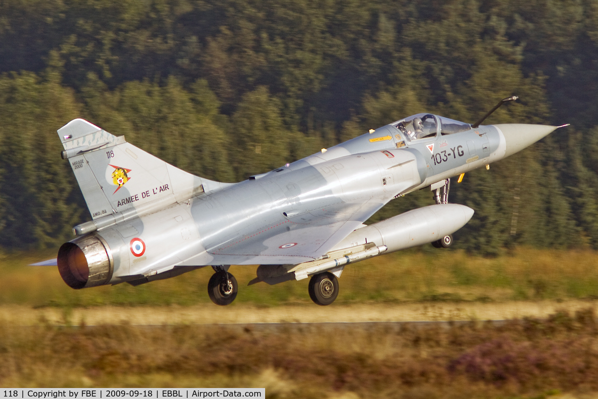 118, Dassault Mirage 2000C C/N 385, 103-YG early morning departure