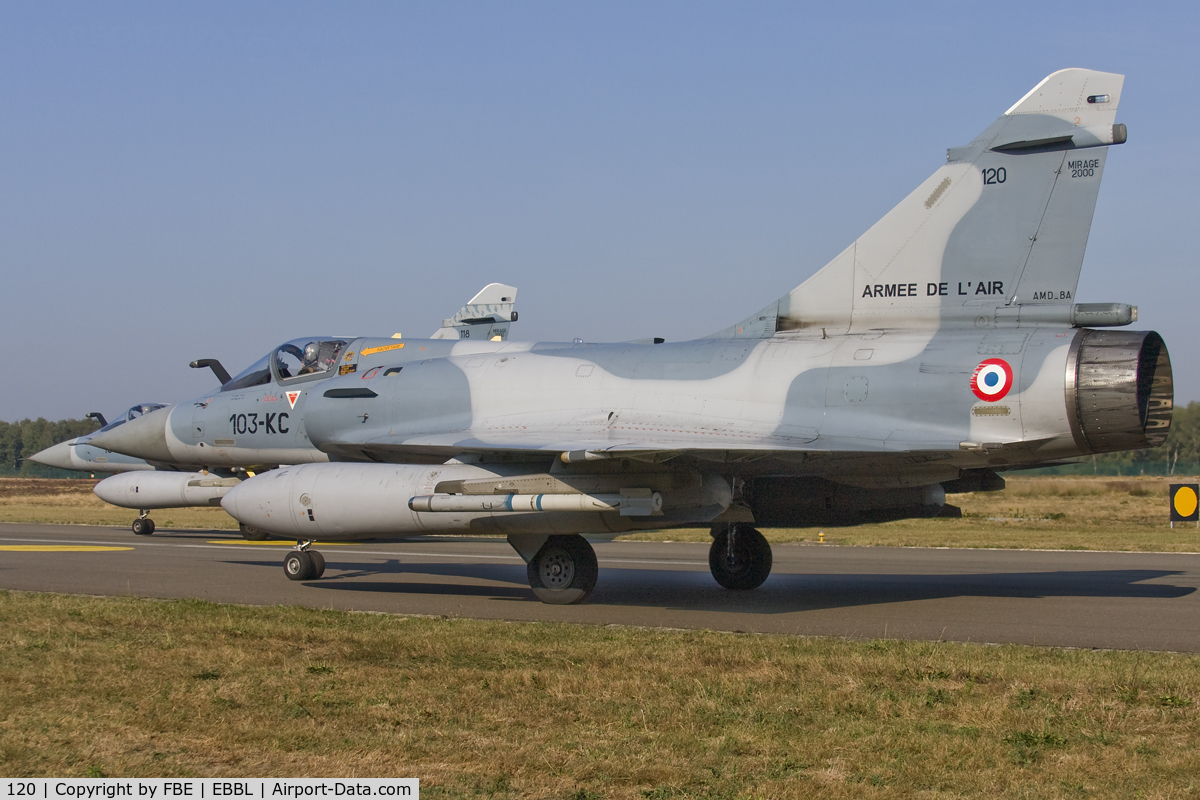 120, Dassault Mirage 2000C C/N 396, taxiing to the active