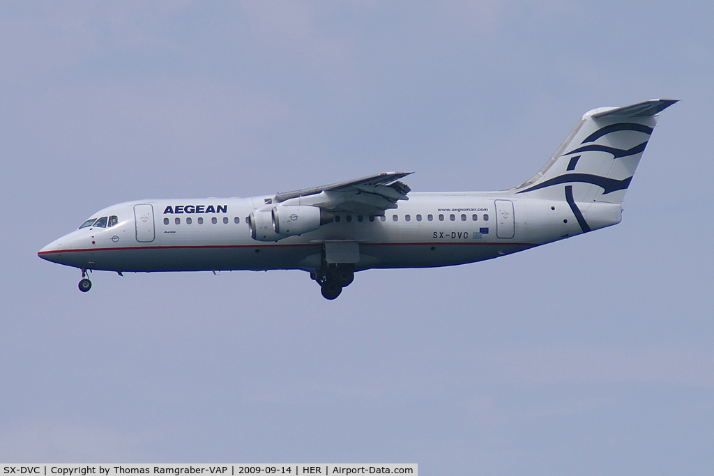 SX-DVC, 1999 British Aerospace Avro 146-RJ100 C/N E3358, Aegean Airlines BAe 146