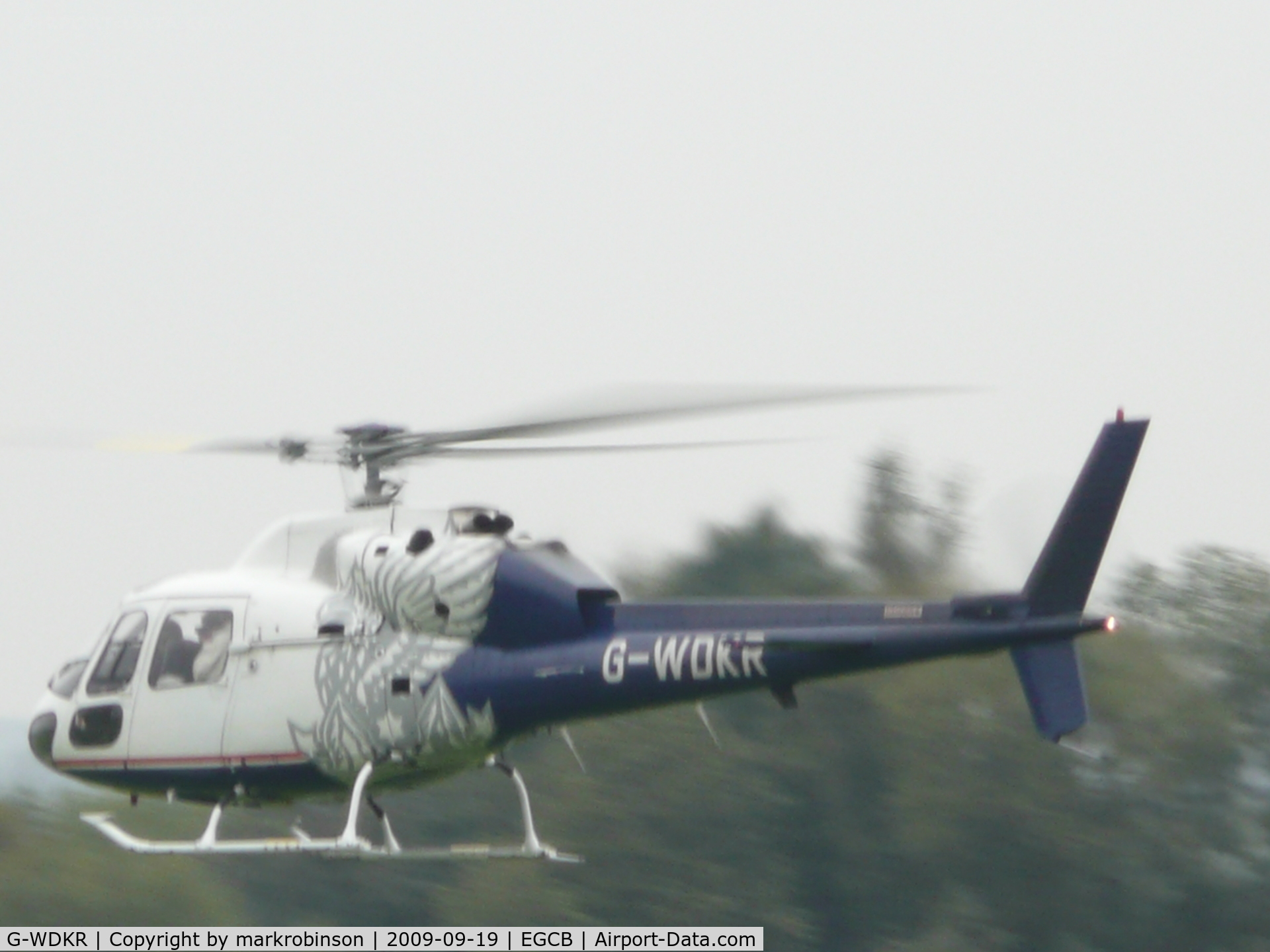 G-WDKR, 1981 Aerospatiale AS-355F-1 Ecureuil 2 C/N 5115, now airborn depting barton.