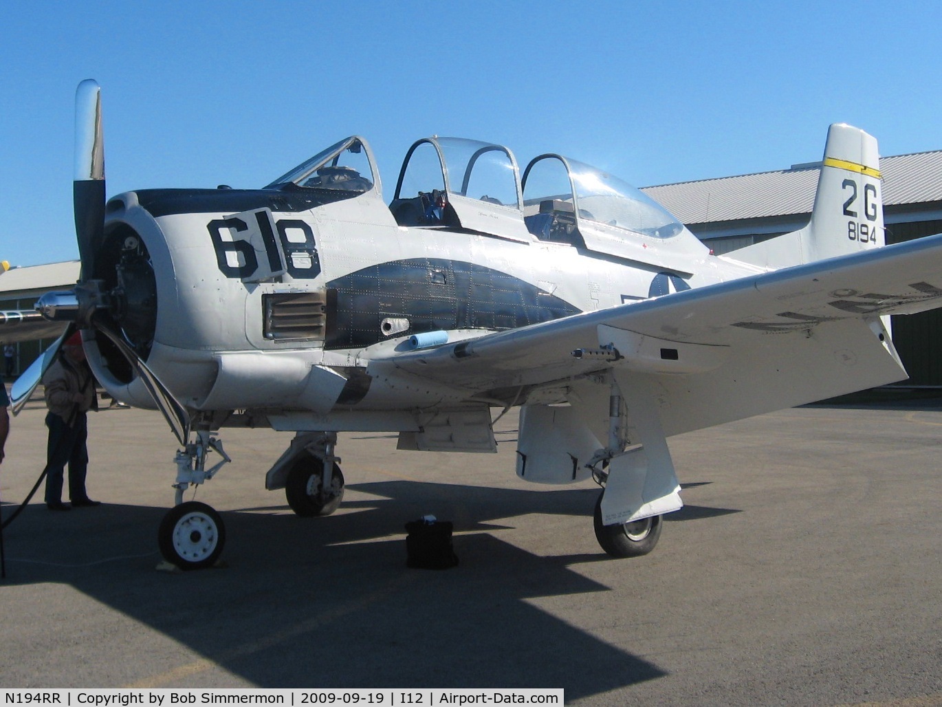 N194RR, North American T-28B Trojan C/N 200-265 (138194), On the ramp at Sidney, Ohio during the EAA fly-in.
