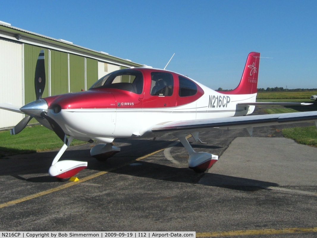 N216CP, 2008 Cirrus SR22 G3 GTS C/N 3143, On the ramp at Sidney, Ohio during the EAA fly-in.