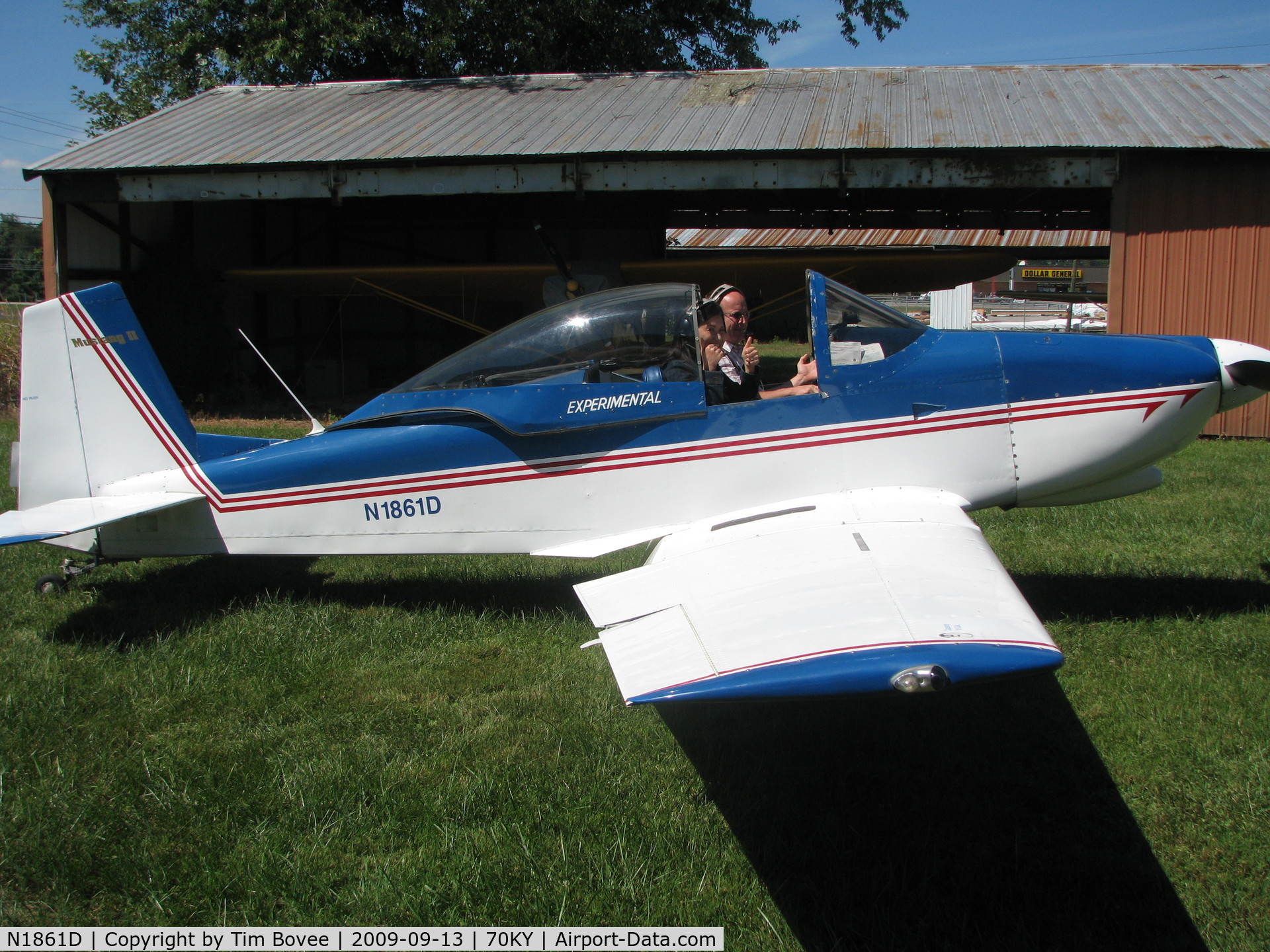 N1861D, 1999 Bushby Mustang II C/N 1861, Taking Sis-in-law Sonyoung for her first small airplane ride.