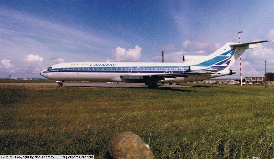 LV-MIM, 1978 Boeing 727-287 C/N 21688, B727-287 c/n 21688 (At SNN late 1988 - scanned image)