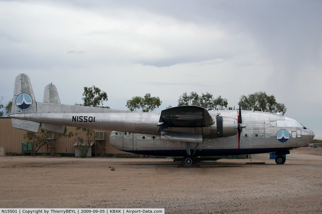 N15501, 1951 Fairchild C-119G Flying Boxcar C/N 10955, Stored (?) at Buckeye Municipal Airport (AR)