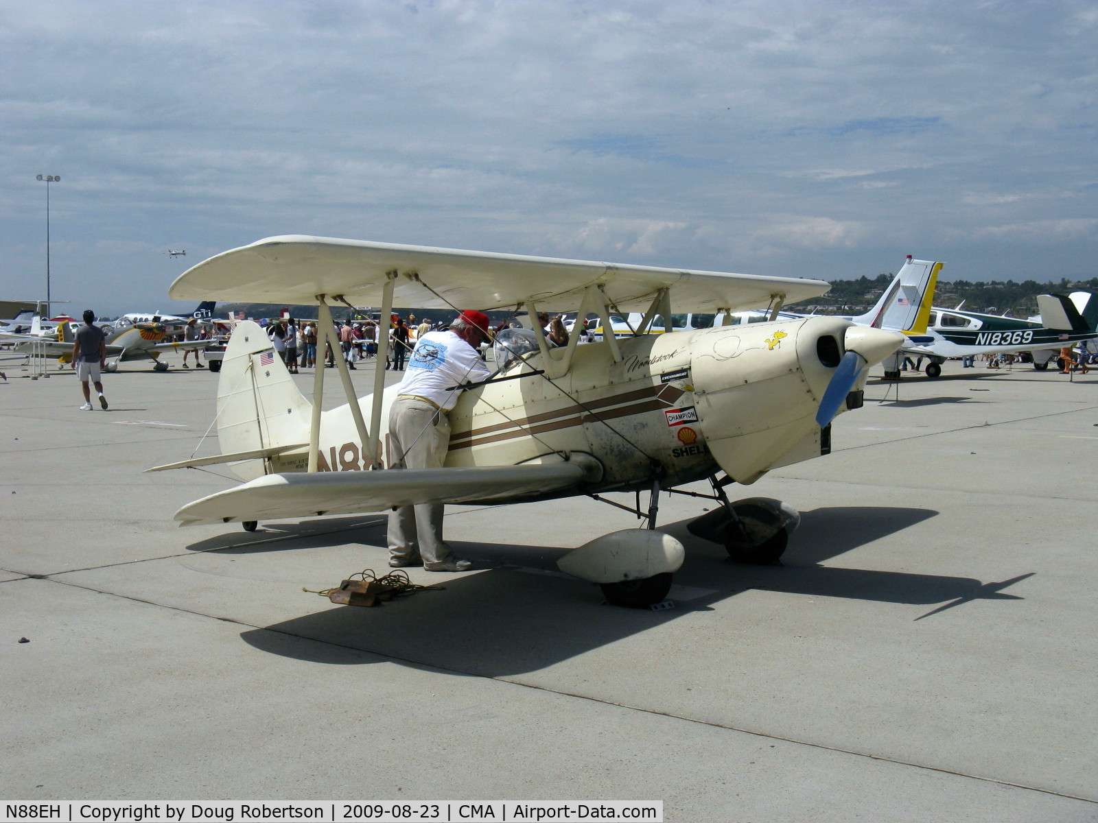 N88EH, 1970 EAA Biplane C/N EHH-1, 1970 Hooper EAA BIPLANE, Model P ACRO SPORT 'Woodstock', Lycoming O-290 135 Hp, design version by Paul Poberezny-EAA Founder.