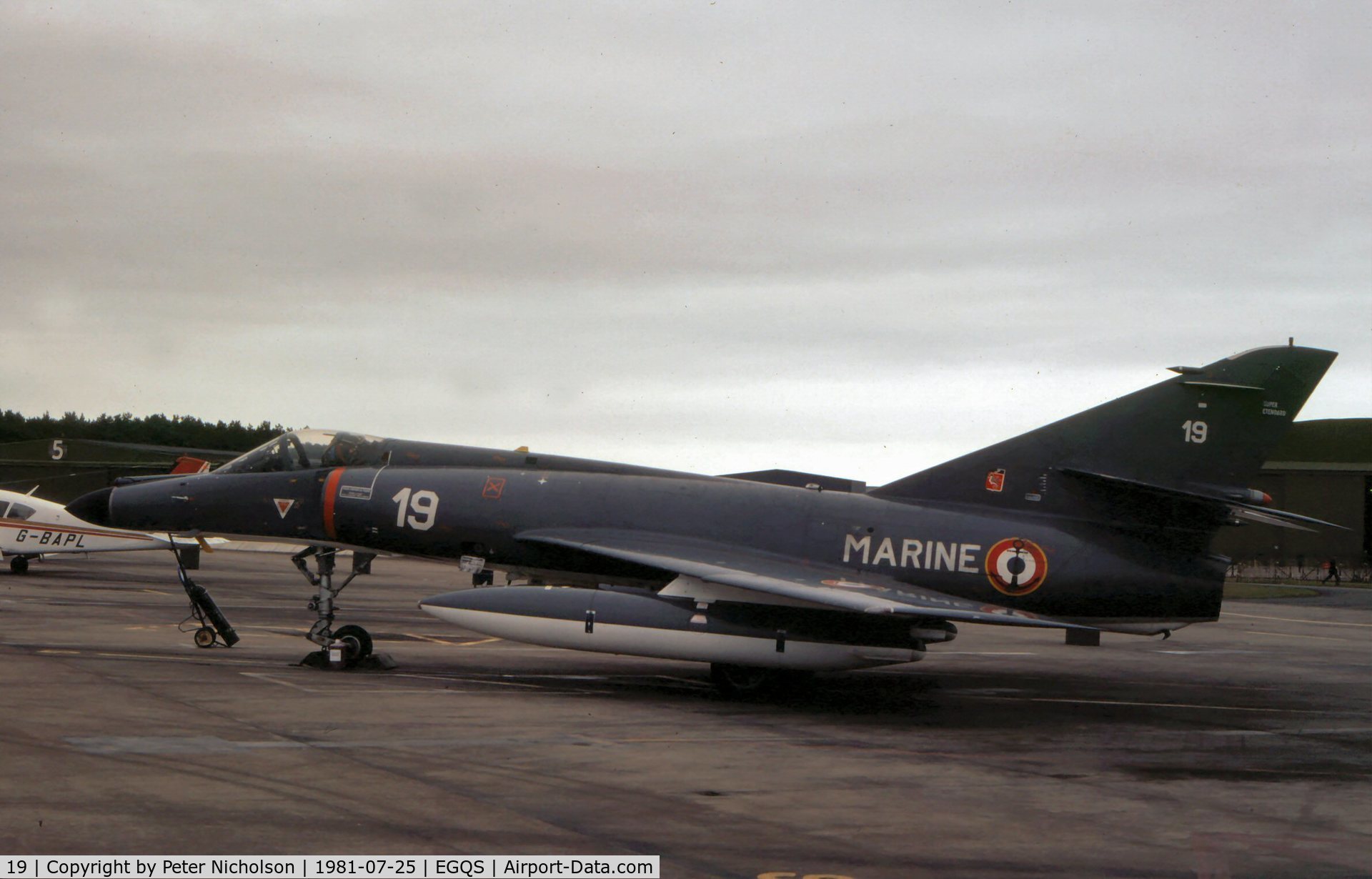 19, Dassault Super Etendard C/N 19, Another view of the 11 Flotille Super Etendard on display at the 1981 RAF Lossiemouth Airshow.