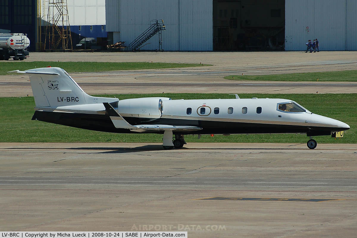 LV-BRC, 1992 Learjet 31A C/N 058, At Aeroparque (AEP)