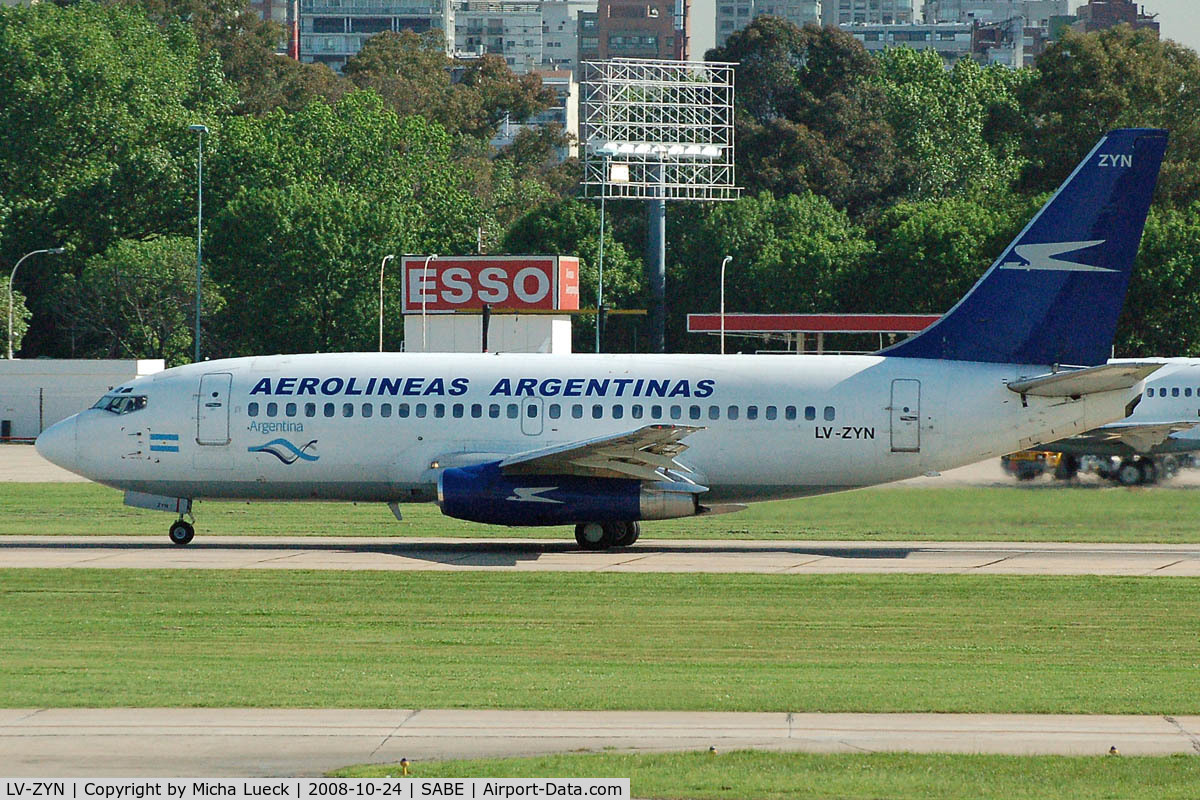 LV-ZYN, 1980 Boeing 737-236 C/N 21794, At Aeroparque (AEP)