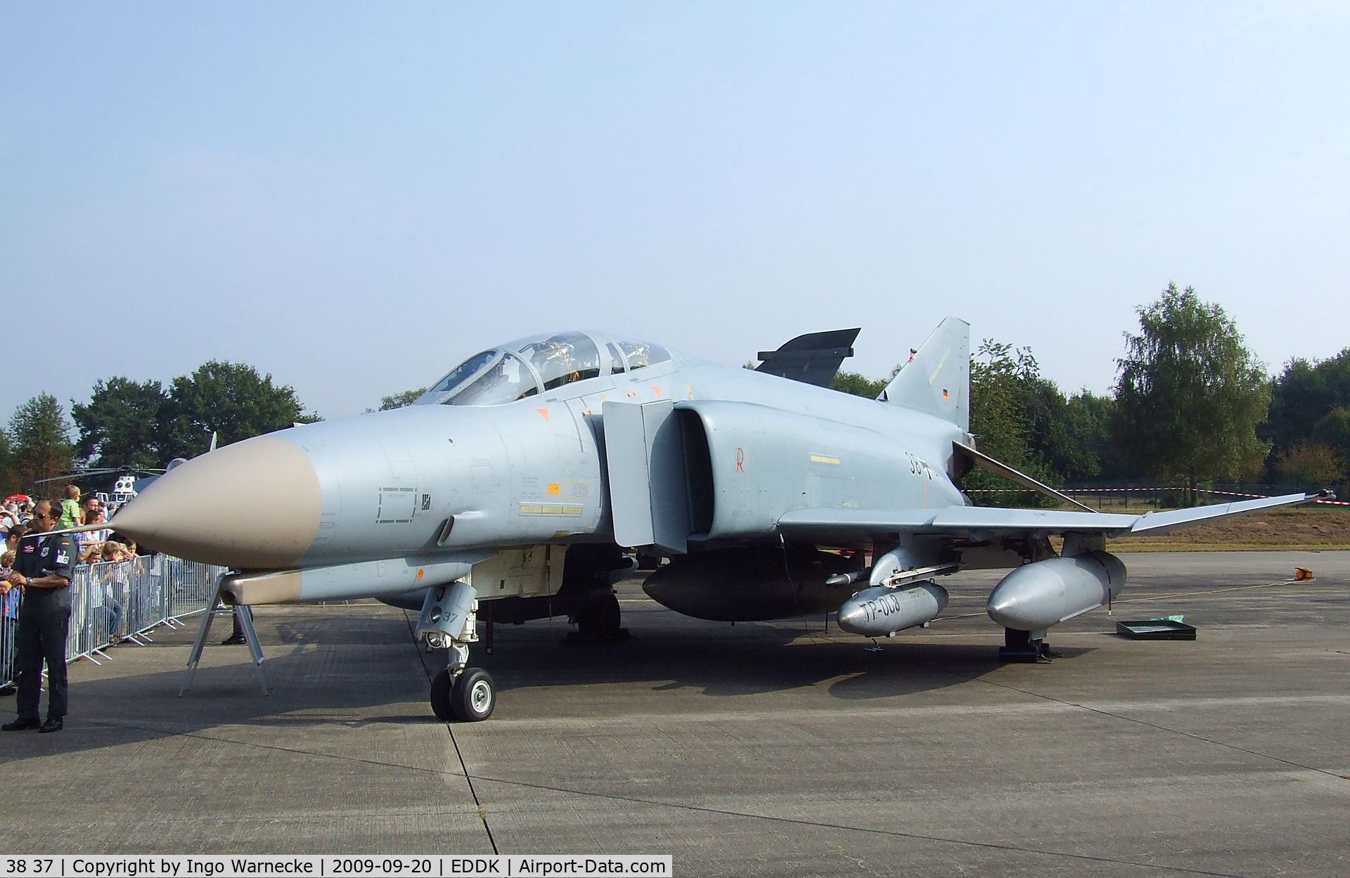 38 37, 1972 McDonnell Douglas F-4F Phantom II C/N 4716, McDonnell Douglas F-4F Phantom II of the Luftwaffe (German Air Force) at the DLR 2009 air and space day on the side of Cologne airport