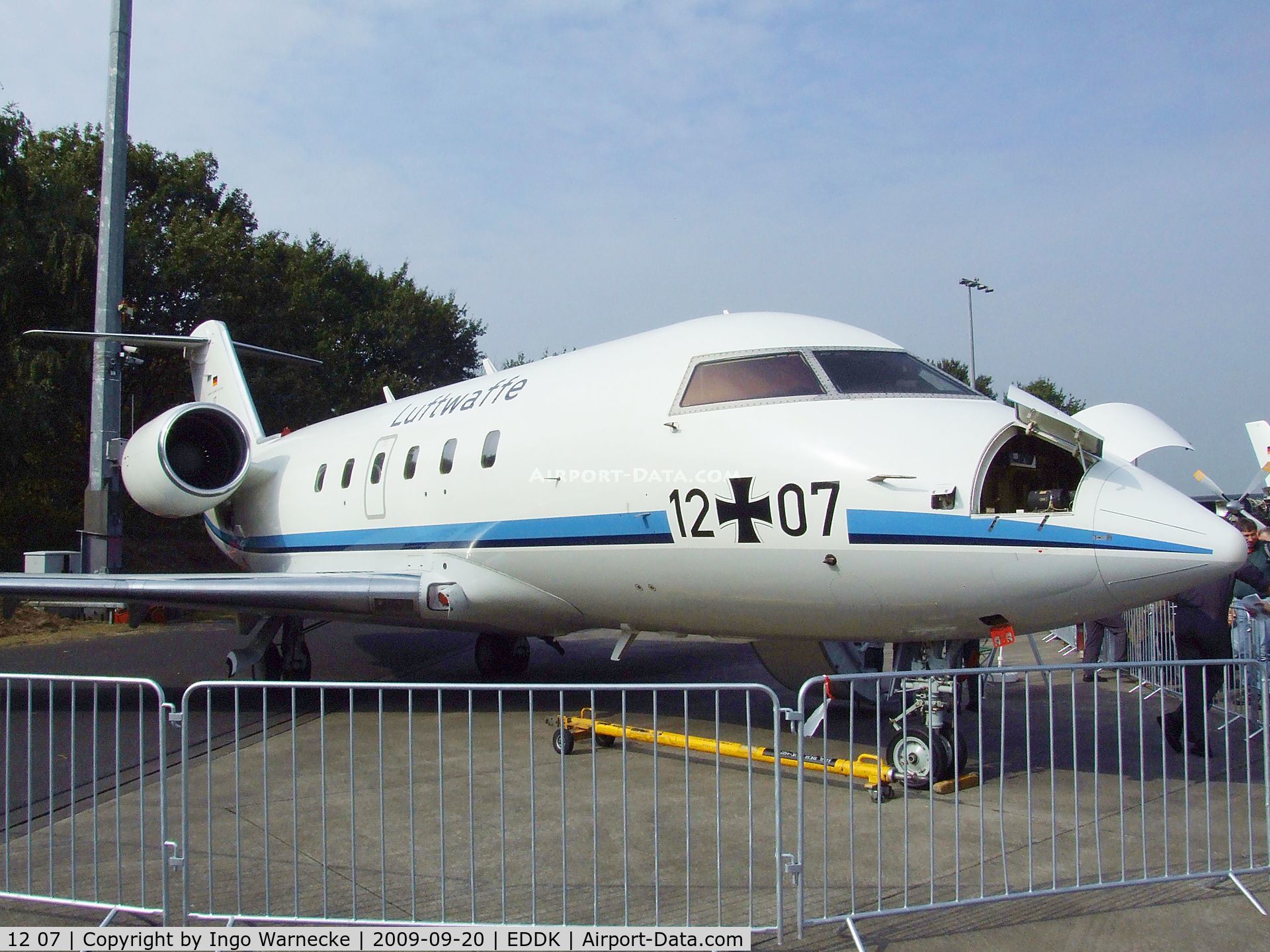 12 07, 1986 Canadair Challenger 601 (CL-600-2A12) C/N 3059, Canadair CL-600 Challenger 601 of the German Air Force (Luftwaffe) VIP-Flight (Flugbereitschaft) at the DLR 2009 air and space day on the side of Cologne airport