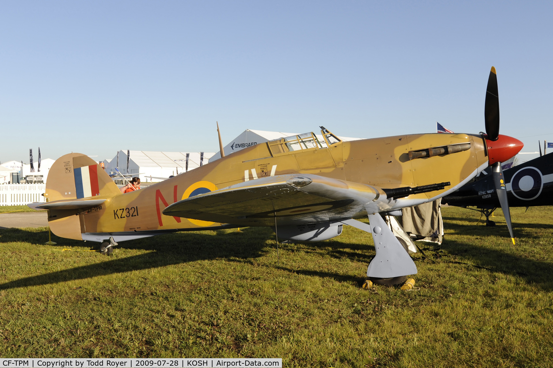 CF-TPM, 1943 Hawker Hurricane IV C/N KZ321, Oshkosh EAA Fly-in 2009