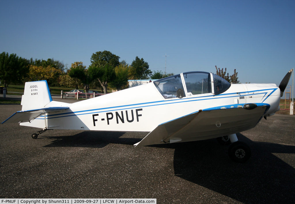 F-PNUF, Jodel D-119A C/N 983, Taken sun before to enter in the hangar...