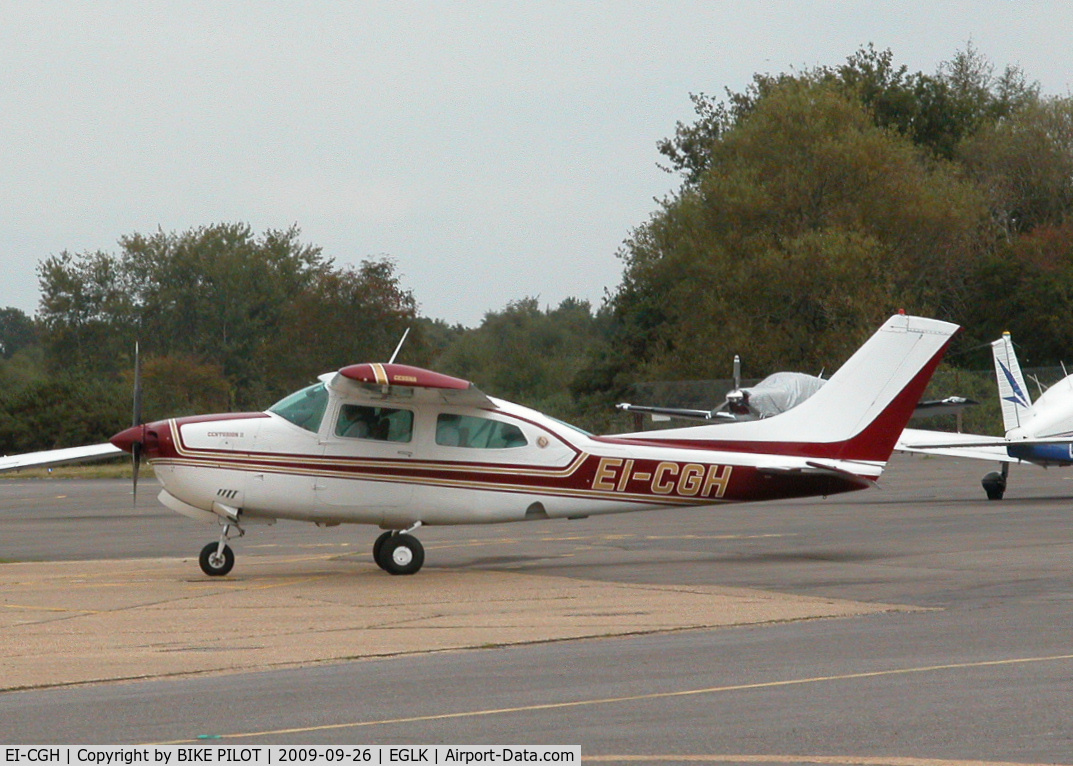 EI-CGH, Cessna 210N Centurion C/N 21063524, PARKED IN FRONT OF THE PUMPS
