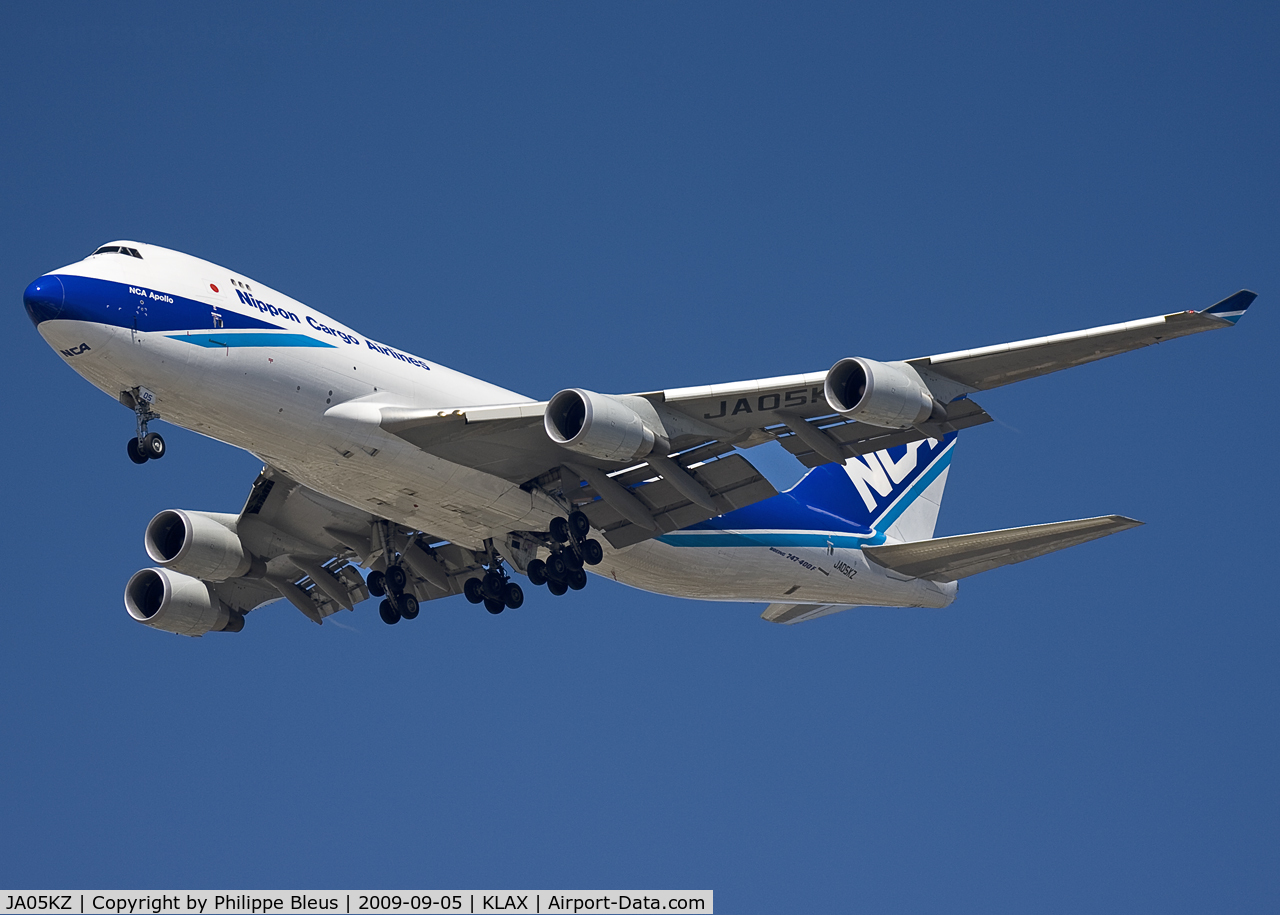 JA05KZ, 2007 Boeing 747-4KZF (SCD) C/N 36132/1394, Big Asian freighter on short final rwy 24R.