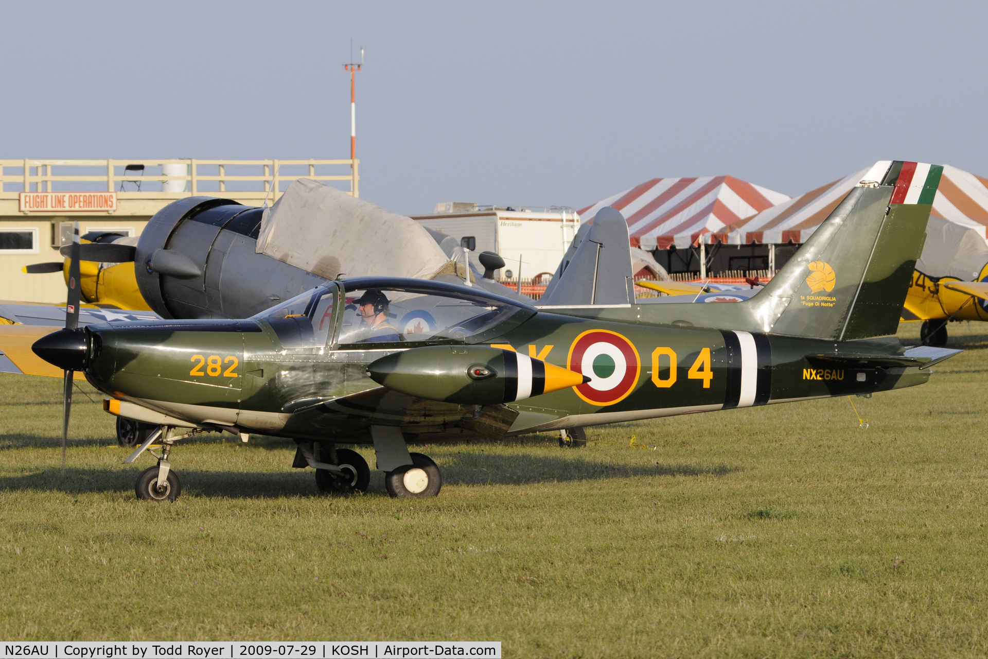 N26AU, 1979 SIAI-Marchetti SF-260C C/N 282/37-002, Taxi for departure