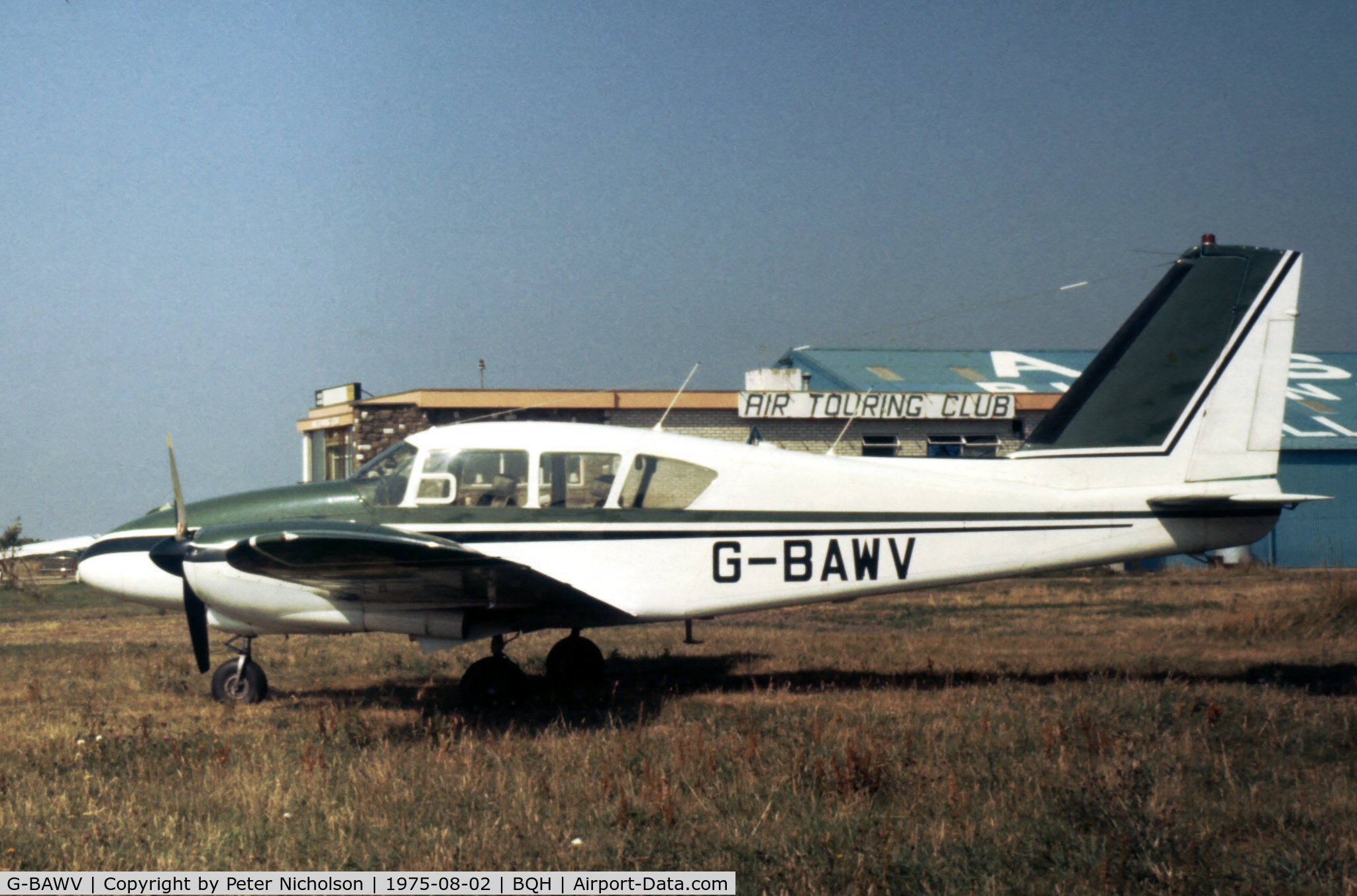 G-BAWV, 1963 Piper PA-23-250 Aztec C/N 27-2316, This Aztec was seen at Biggin Hill in the Summer of 1975.