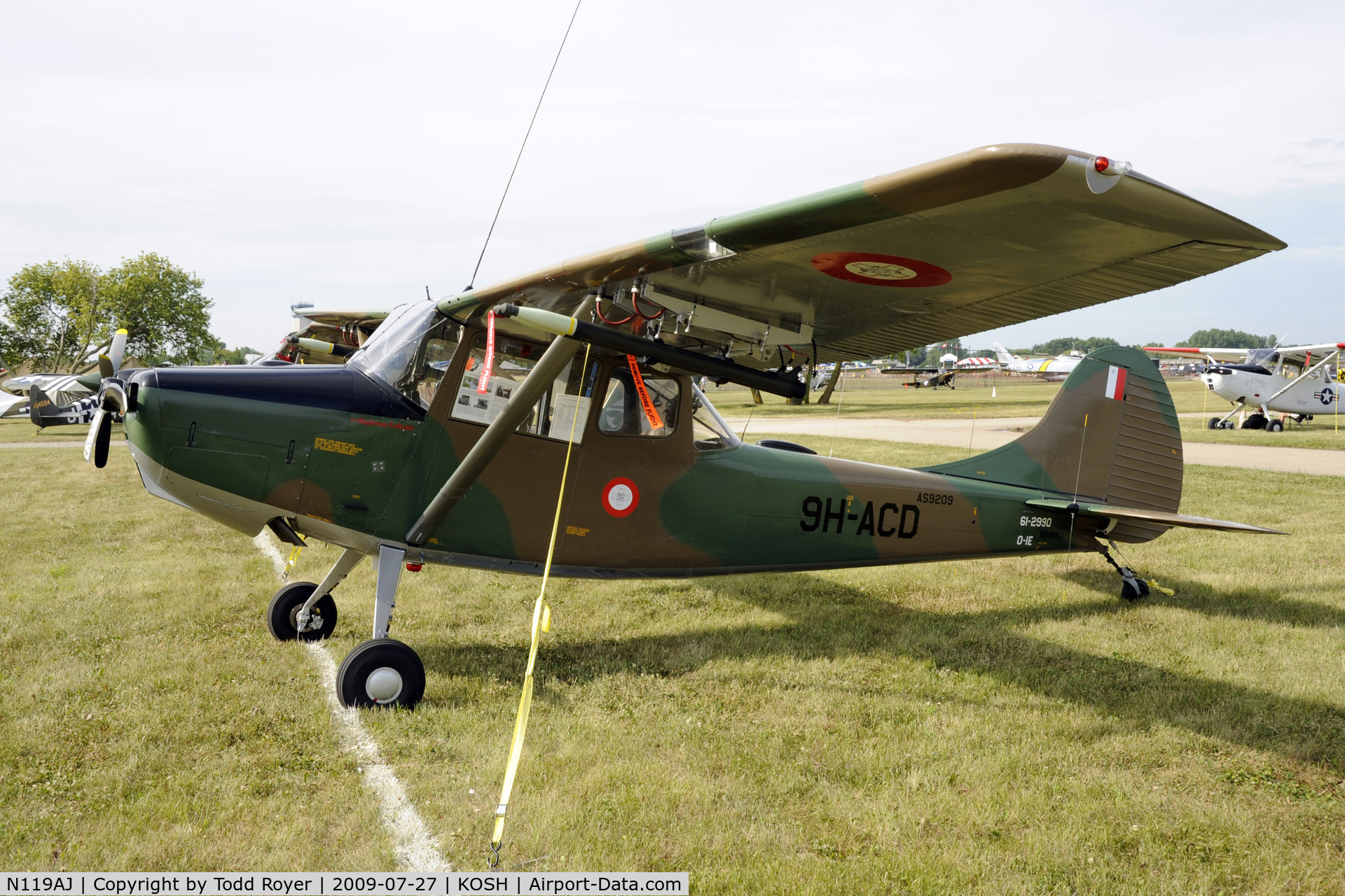 N119AJ, 1963 Cessna O-1E Bird Dog C/N 305M-0038, Oshkosh EAA Fly-in 2009