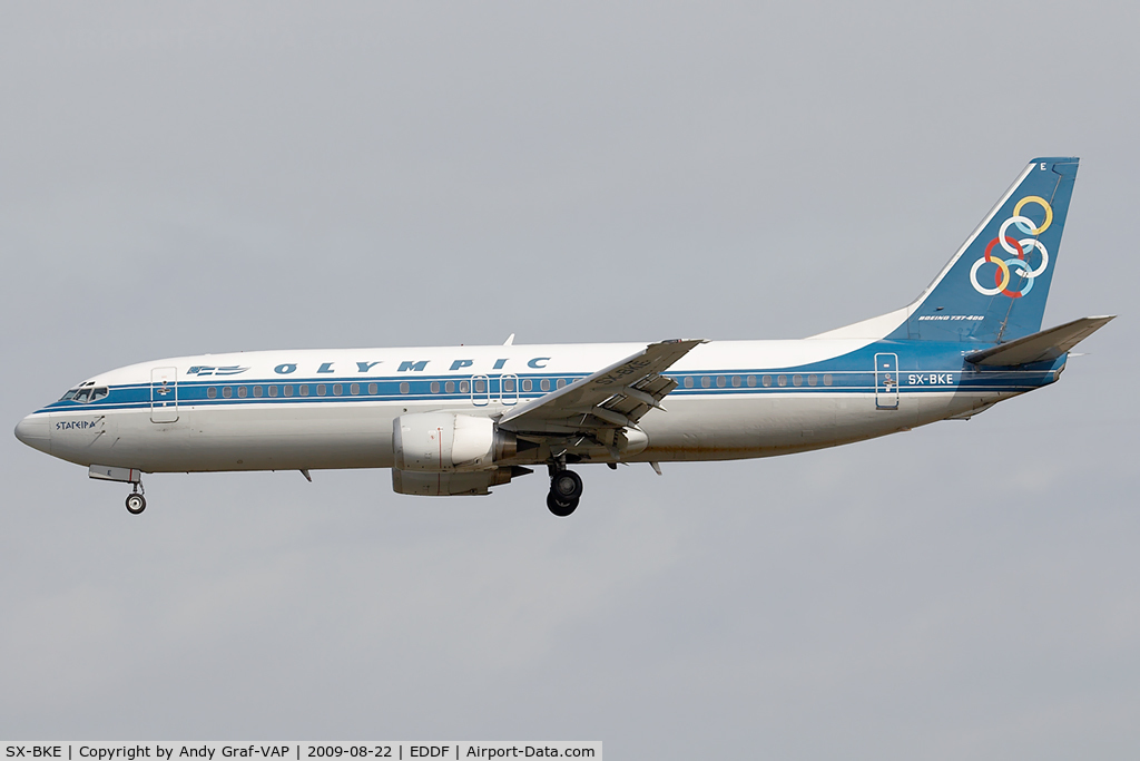 SX-BKE, 1991 Boeing 737-484 C/N 25417/2160, Olympic 737-400