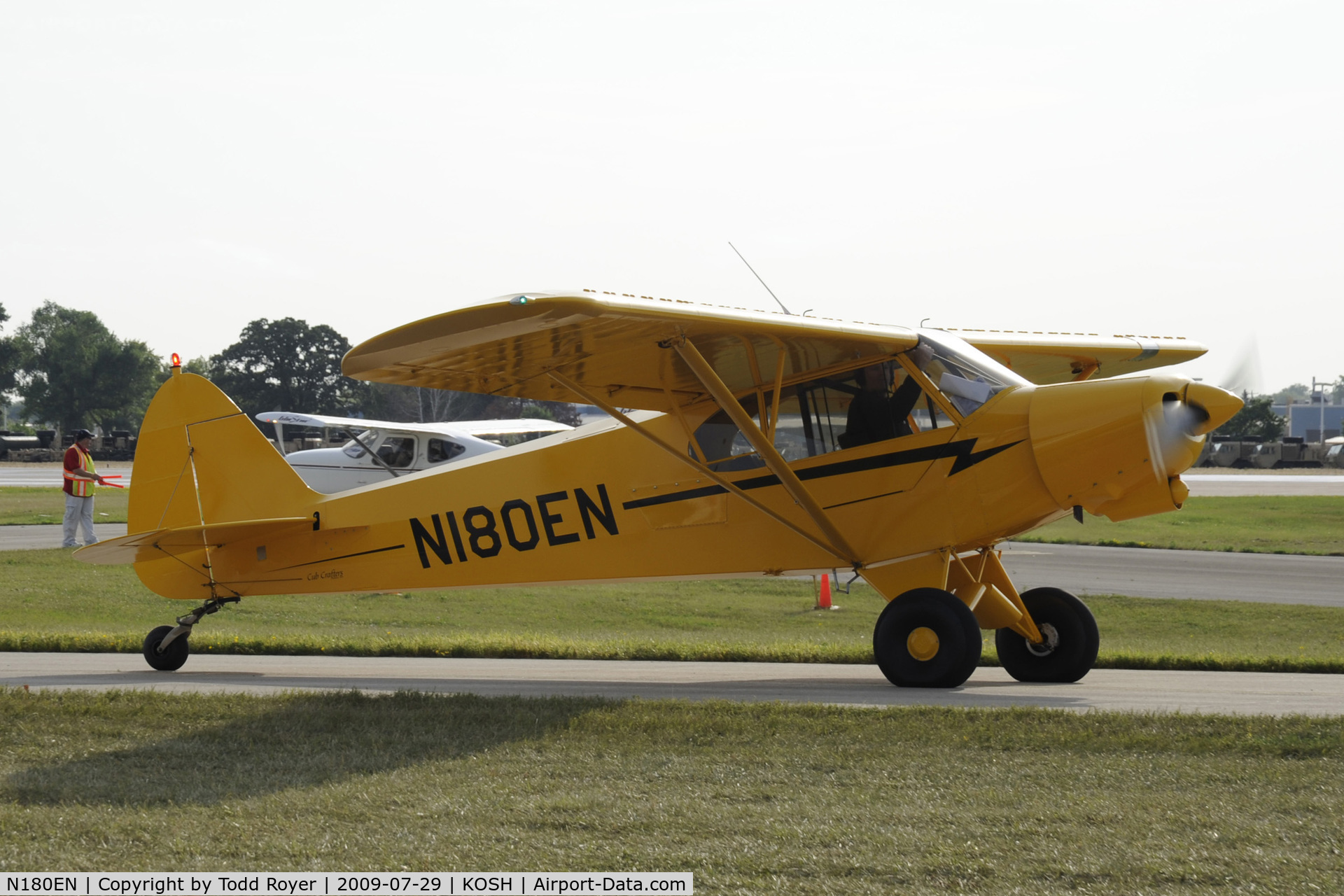 N180EN, 2003 Piper/cub Crafters PA-18-150 C/N 9966CC, Taxi for departure