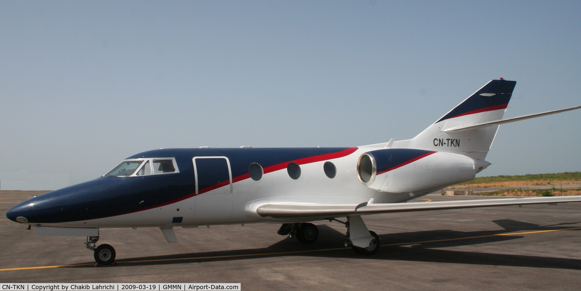 CN-TKN, 1978 Dassault Falcon 10 C/N 128, When Alfa Air has acquired the Falcon 10, has headed the painting redone