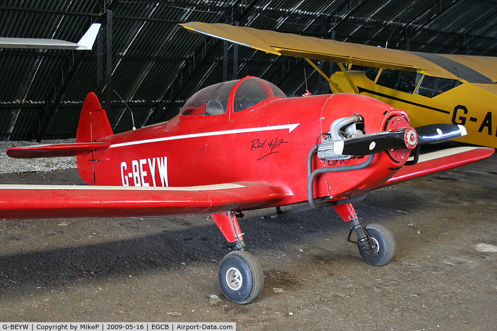 G-BEYW, 1984 Taylor Monoplane C/N PFA 055-10279, Barton resident.