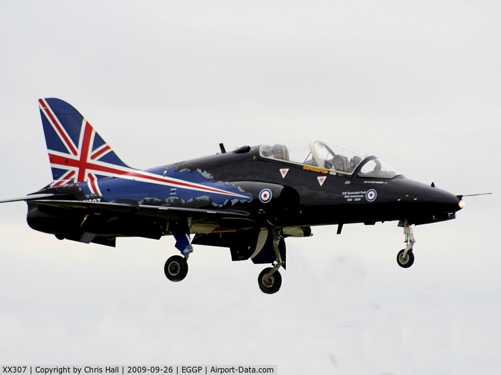 XX307, 1980 Hawker Siddeley Hawk T.1A C/N 141/312132, Royal Air Force solo display Hawk