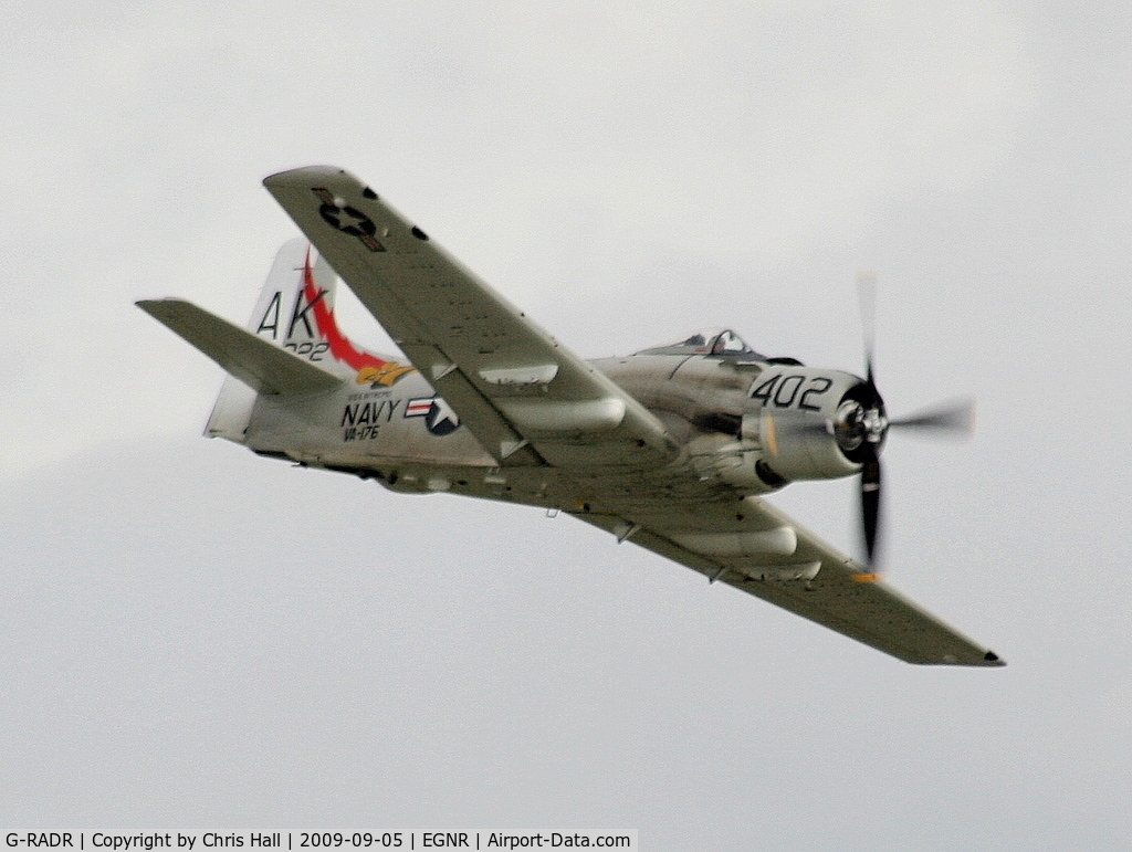 G-RADR, 1948 Douglas A-1D Skyraider (AD-4NA) C/N 7722, Displaying at the Airbus families day