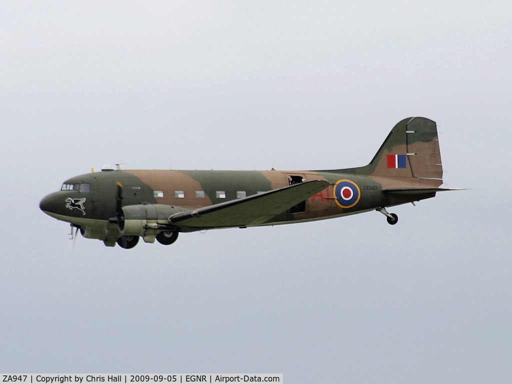 ZA947, 1943 Douglas C-47A-60-DL Dakota III C/N 10200, Displaying at the Airbus families day