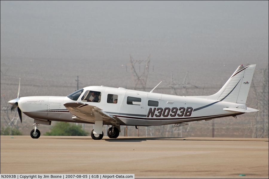 N3093B, 2005 Piper PA-32R-301T Turbo Saratoga C/N 3257378, Taking off from Boulder City, NV
