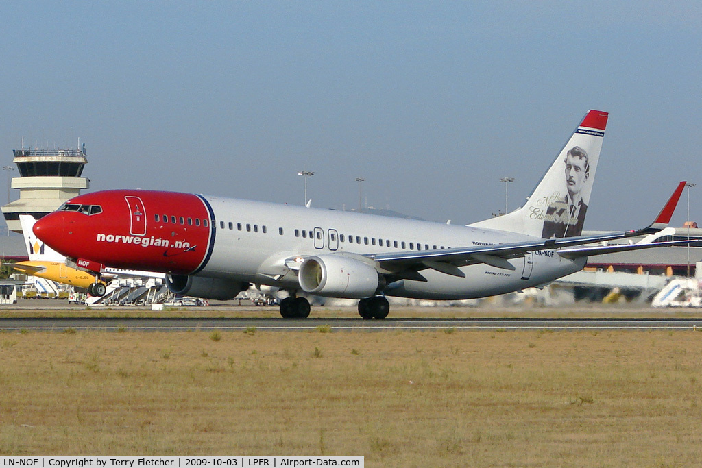 LN-NOF, 2008 Boeing 737-86N C/N 36809, Norwegian Air Shuttle B737 lifts off from Faro