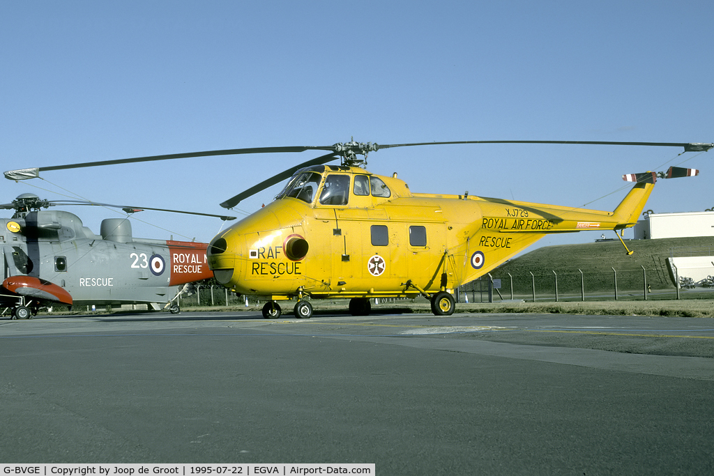G-BVGE, 1955 Westland Whirlwind HAR.10 C/N WA100, Former 22 Sq Whirlwind still in its military colours.