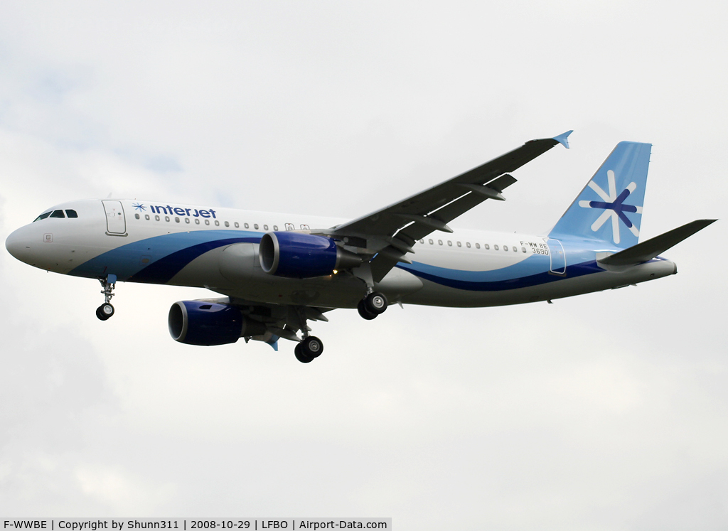 F-WWBE, 2008 Airbus A320-214 C/N 3690, C/n 3690 - To be XA-ABC