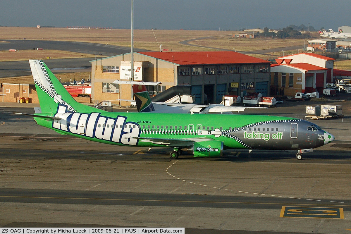 ZS-OAG, 1993 Boeing 737-4H6 C/N 27168, At Jo'burg