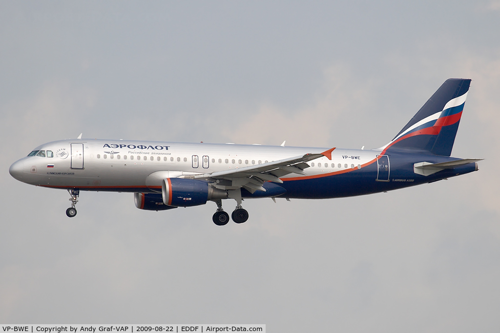 VP-BWE, 2003 Airbus A320-214 C/N 2133, Aeroflot A320