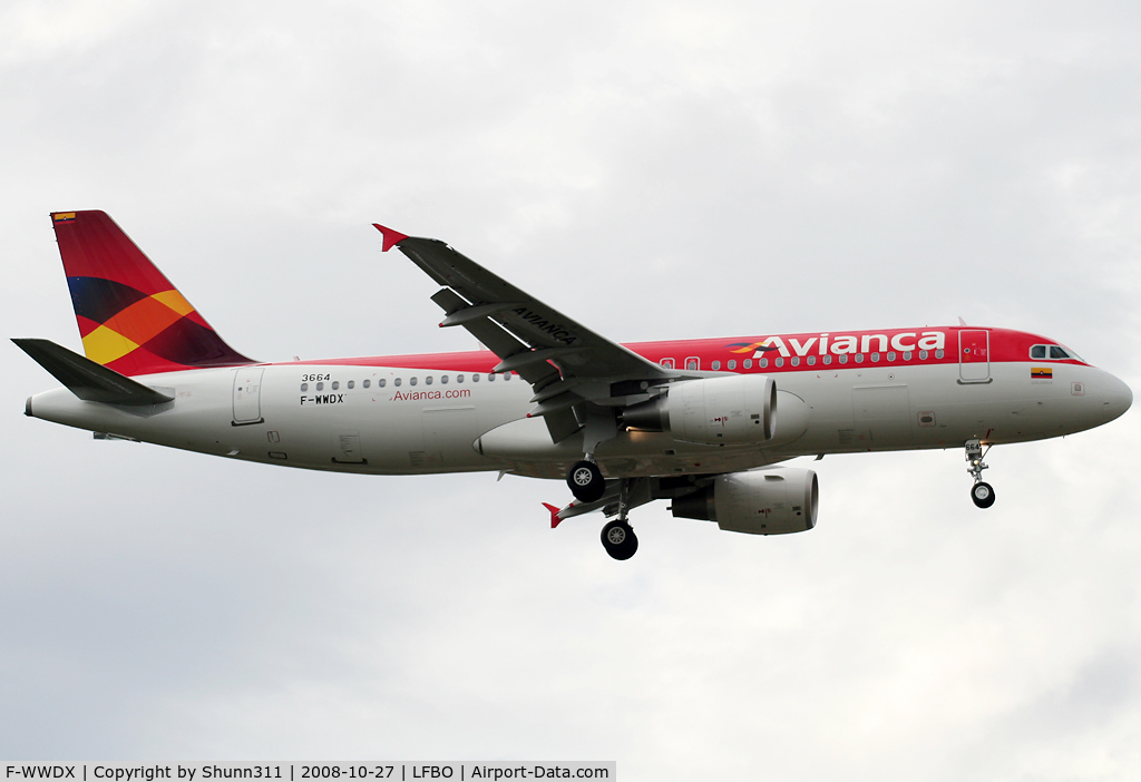 F-WWDX, 2008 Airbus A320-214 C/N 3664, C/n 3664 - To be N664AV