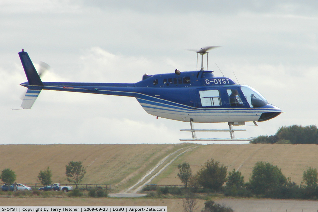 G-OYST, 1975 Agusta AB-206B JetRanger II C/N 8440, Visitor to 2009 Helitech at Duxford