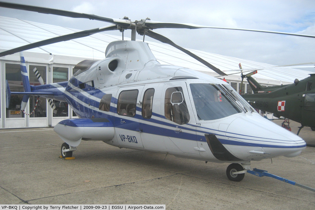 VP-BKQ, Bell 430 C/N 49008, Exhibited at HeliTech 2009 at Duxford