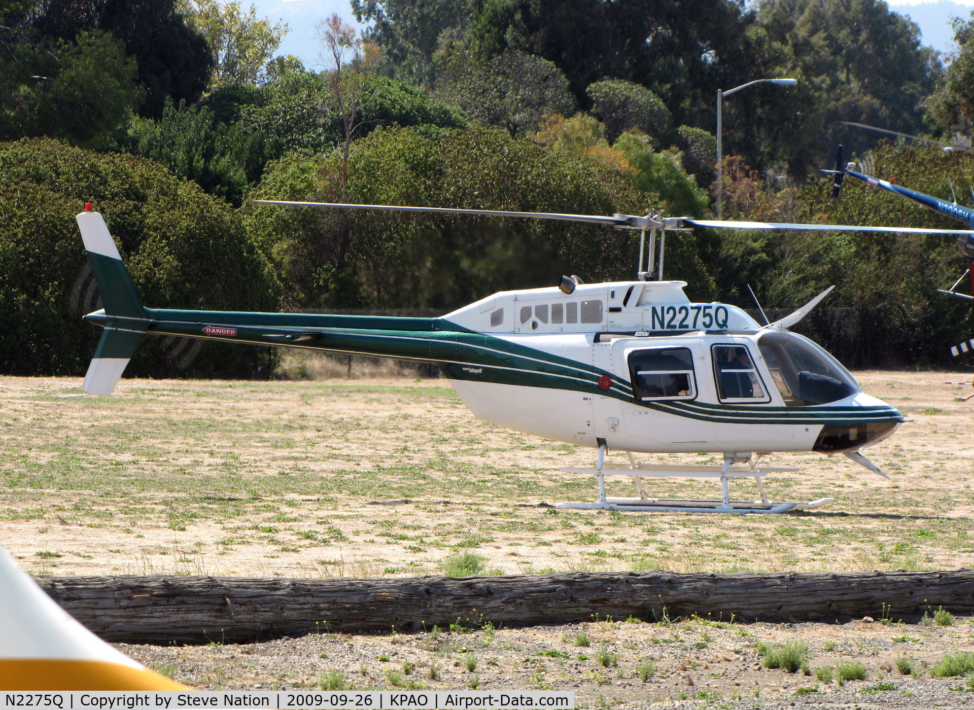 N2275Q, 1982 Bell 206B JetRanger III C/N 3625, Sierra Bravo Aviation 1982 Bell 206B on quick stop at KPAO
