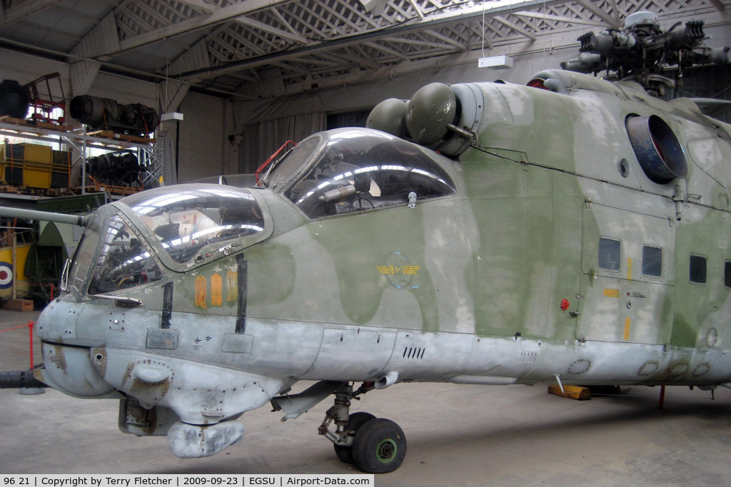 96 21, Mil Mi-24D Hind C/N B4002, Preserved at Imperial war Museum , Duxford