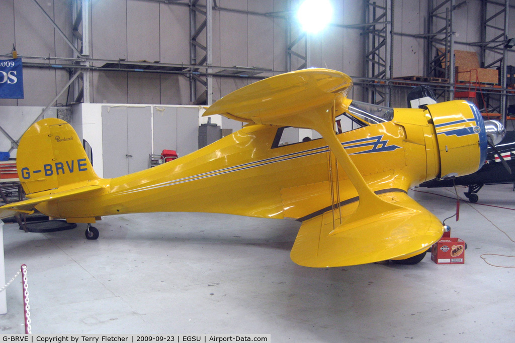 G-BRVE, 1945 Beech D17S Staggerwing C/N 6701, Becch Staggerwing preserved at Imperial War Museum Duxford