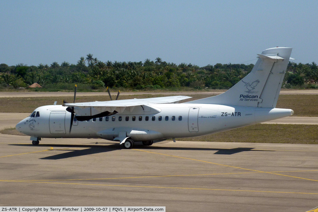 ZS-ATR, 1987 ATR 42-320 C/N 060, Pelican Air ATR42 at Vilanculos, Mozambique