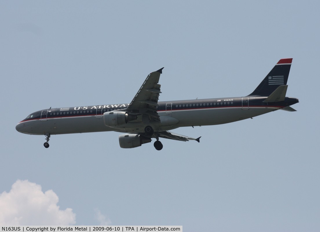 N163US, 2001 Airbus A321-211 C/N 1417, US Airways A321