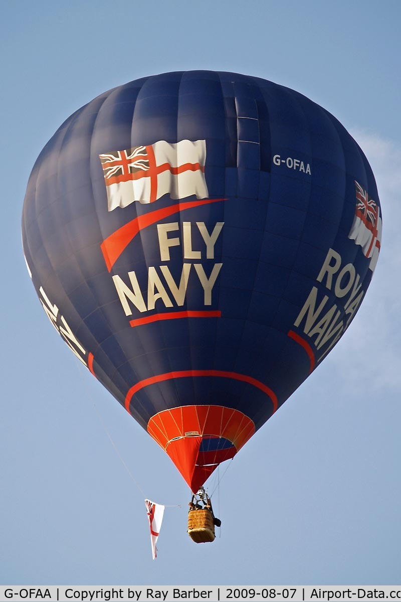 G-OFAA, 2006 Cameron Balloons Z-105 C/N 10886, Named 