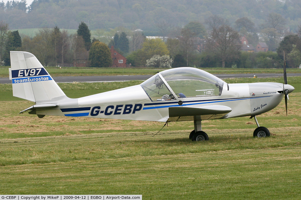 G-CEBP, 2006 Aerotechnik EV-97 Eurostar C/N 2825, Pictured during the Easter Open Day & Fly-In.